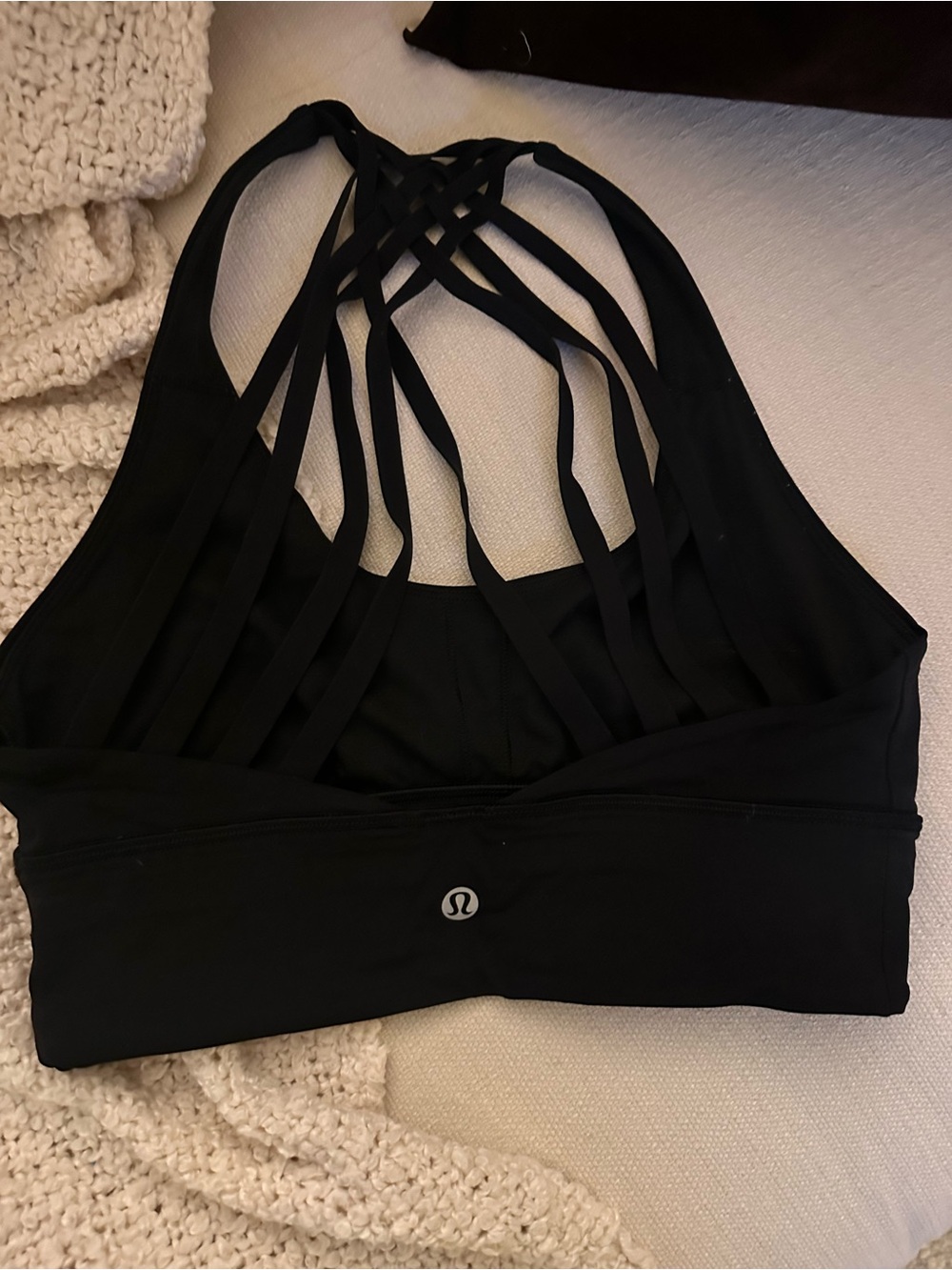 lululemon athletica Black Strappy Back Sports Bra